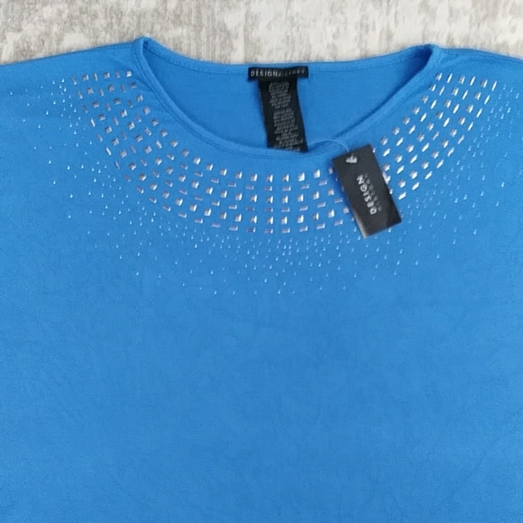 NEW Design History Studded Viscose High Low Top XXL Athens Blue - Picture 6 of 14